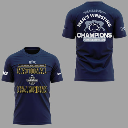Limited Edition Penn State Nittany Lions 2026 Men’s Wrestling Champions🏆 Shirt