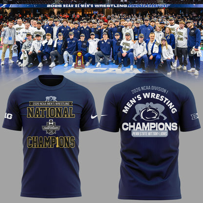 Limited Edition Penn State Nittany Lions 2026 Men’s Wrestling Champions🏆 Shirt