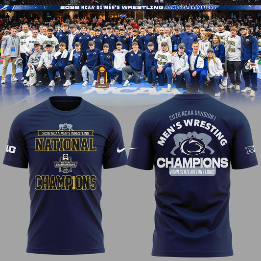 Limited Edition Penn State Nittany Lions 2026 Men’s Wrestling Champions🏆 Shirt