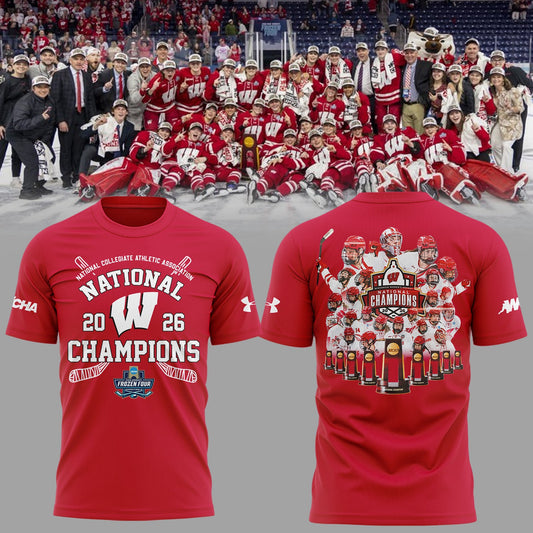 Limited Edition Wisconsin Badgers 2026 Women’s Hockey National Champions🏆 Shirt