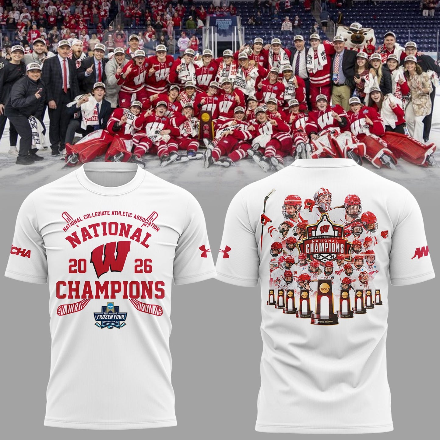 Limited Edition Wisconsin Badgers 2026 Women’s Hockey National Champions🏆 Shirt