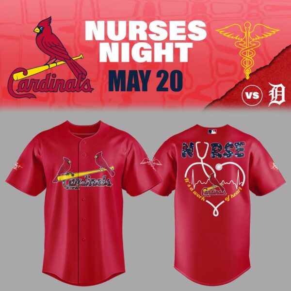 St. Louis Cardinals Baseball Red Jersey For Nurses Night 2025 Season