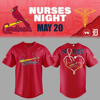 St. Louis Cardinals Baseball Red Jersey For Nurses Night 2025 Season