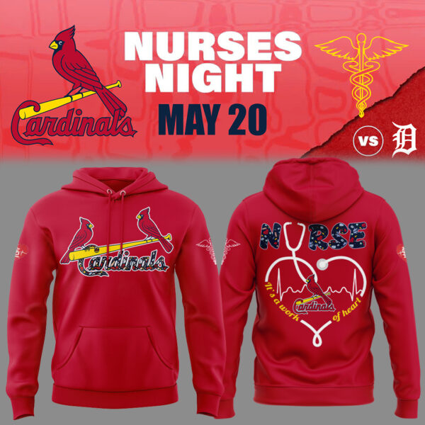 St. Louis Cardinals Baseball Red Hoodie For Nurses Night 2025 Season