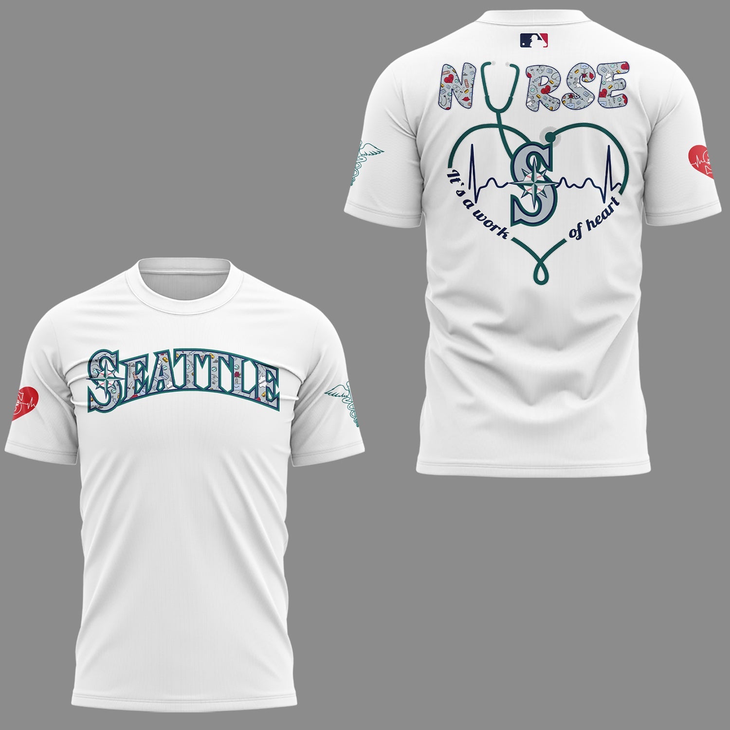 Seattle Mariners Baseball White T-Shirt