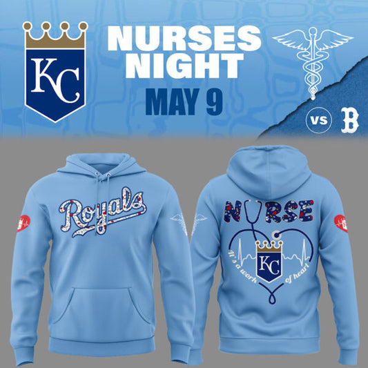 Kansas City Royals Baseball Hoodie For Nurses Night 2025 Season