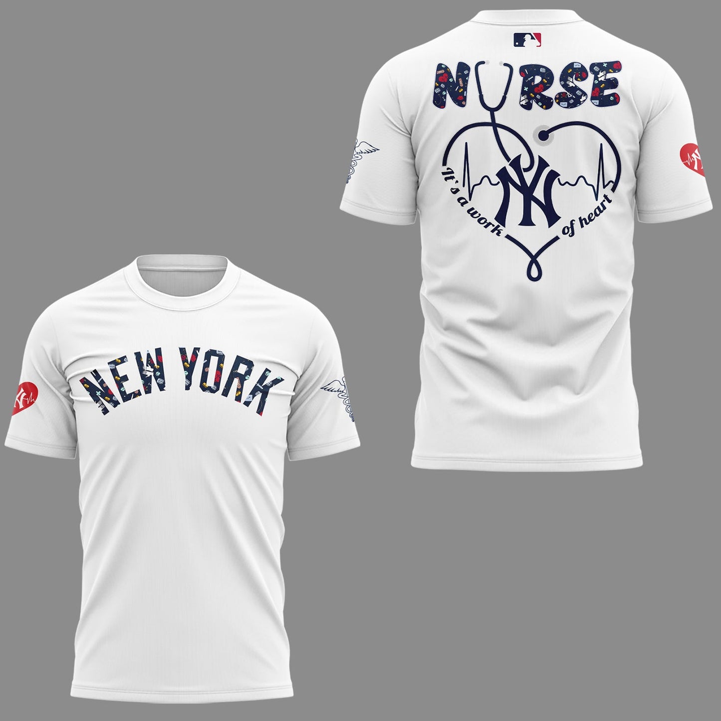 New York Yankees Baseball White T-Shirt