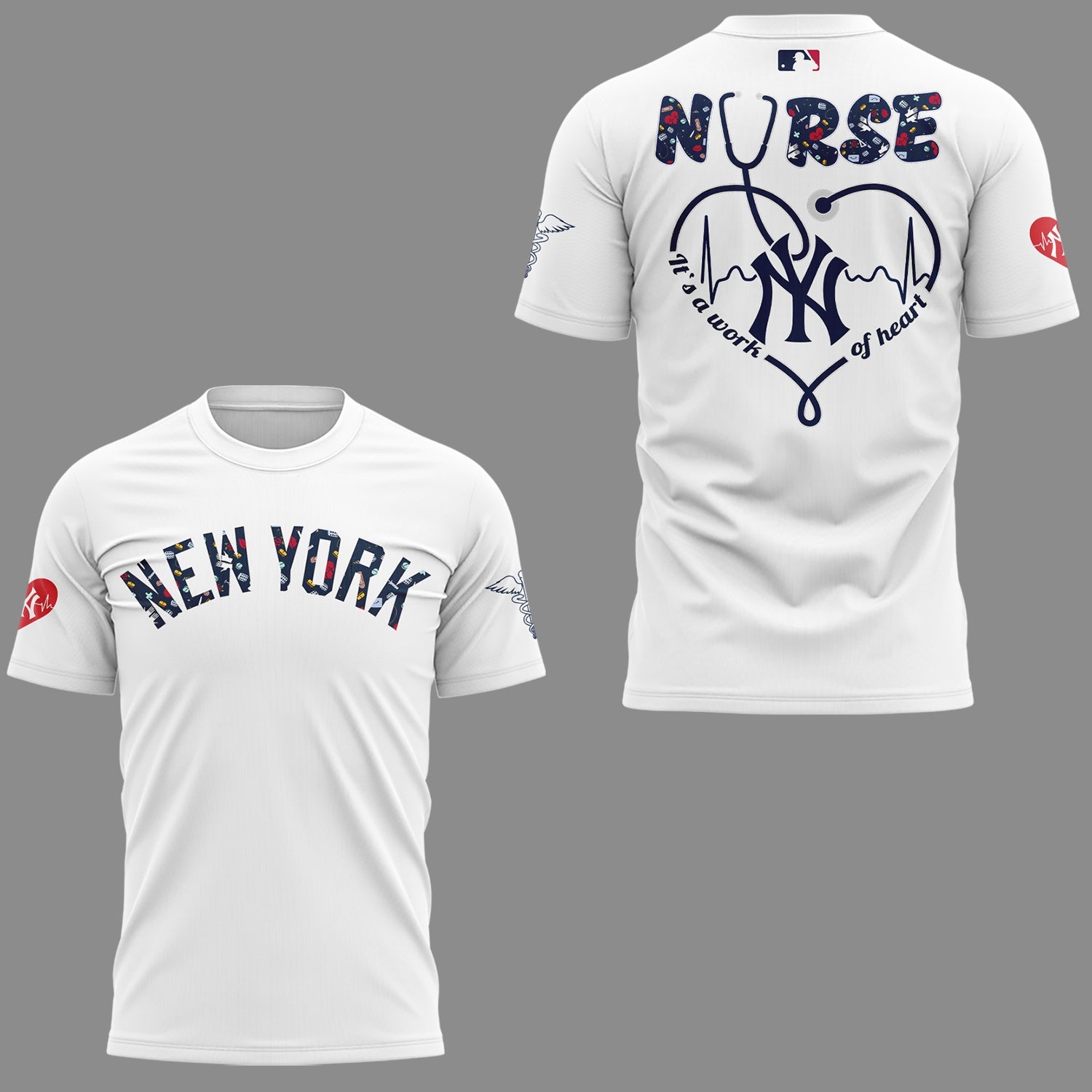 New York Yankees Baseball White T-Shirt