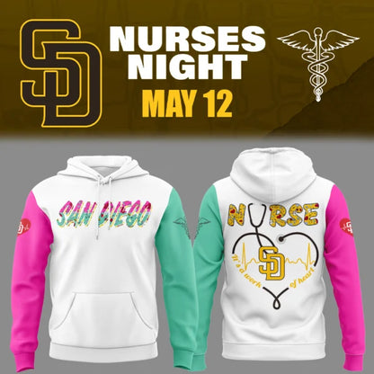 San Diego Padres Baseball Mix Hoodie For Nurses Night 2025 Season
