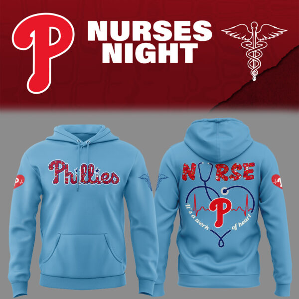 Philadelphia Phillies Baseball Blue Hoodie For Nurses Night 2025 Season