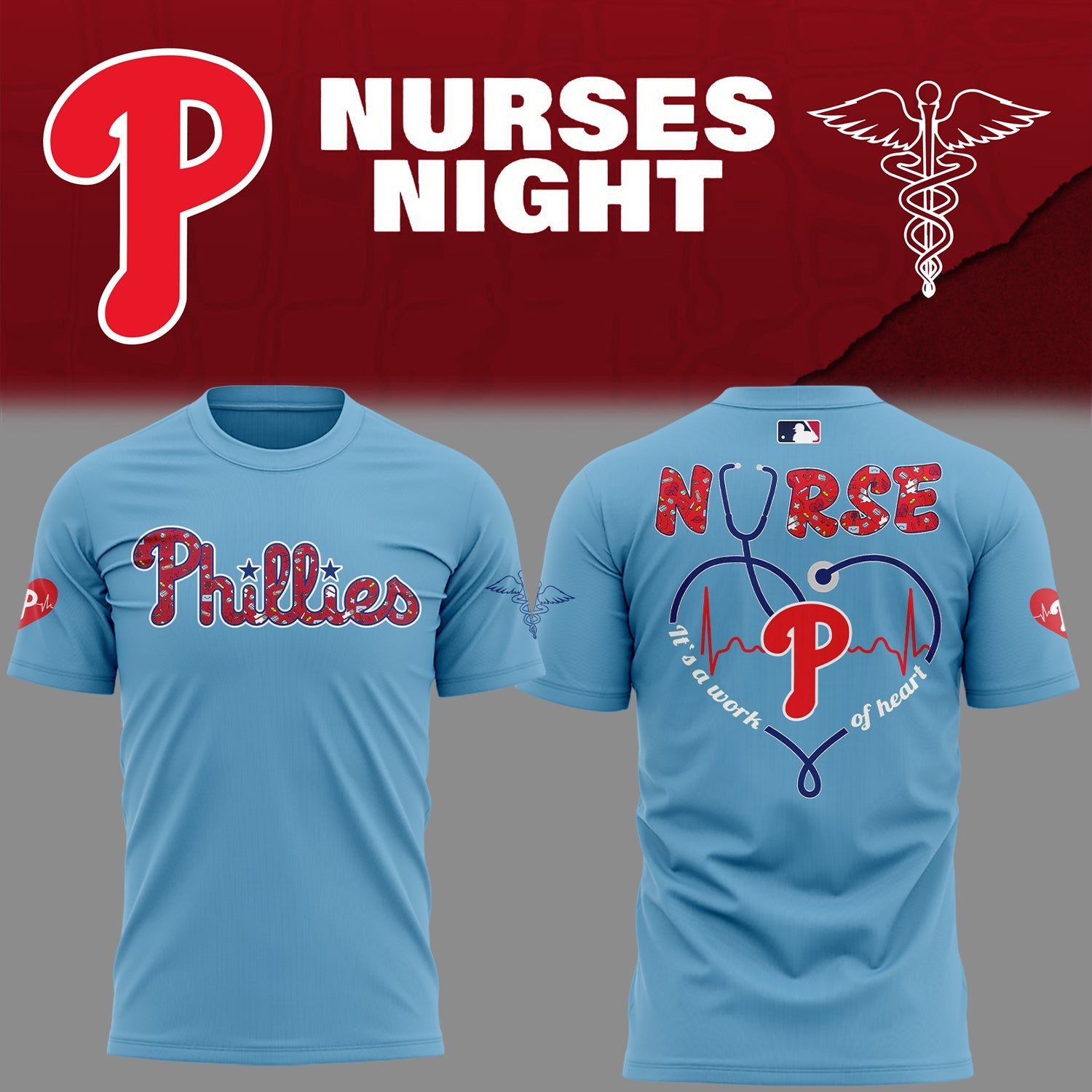 Philadelphia Phillies Baseball Blue T-Shirt
