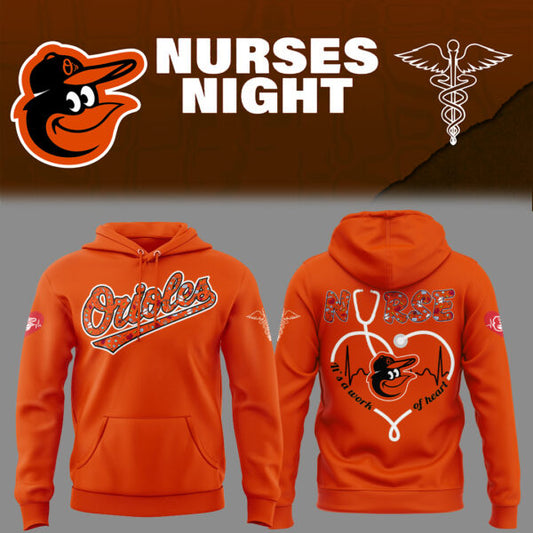 Baltimore Orioles Baseball Orange Hoodie For Nurses Night 2025 Season