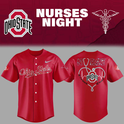 Ohio State Buckeyes Red Jersey For Nurses Night 2025 Season