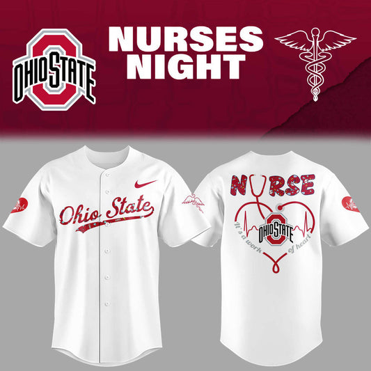 Ohio State Buckeyes White Jersey For Nurses Night 2025 Season