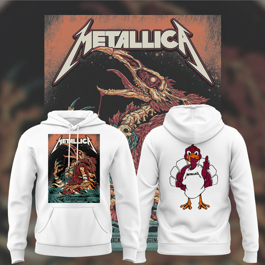 Virginia Tech Music Concert White Hoodie - Exit Light Enter Night Shirt