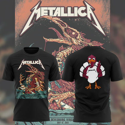Virginia TechMusic Concert Black T-Shirt - Exit Light Enter Night Shirt