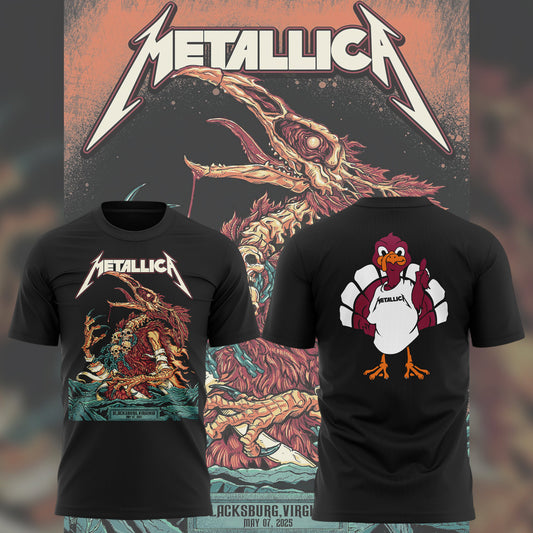 Virginia TechMusic Concert Black T-Shirt - Exit Light Enter Night Shirt