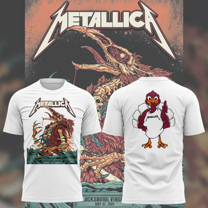 Virginia TechMusic Concert White T-Shirt - Exit Light Enter Night Shirt