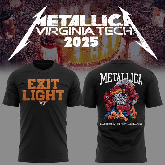 Virginia TechMusic Concert Black T-Shirt - Exit Light Enter Night Shirt