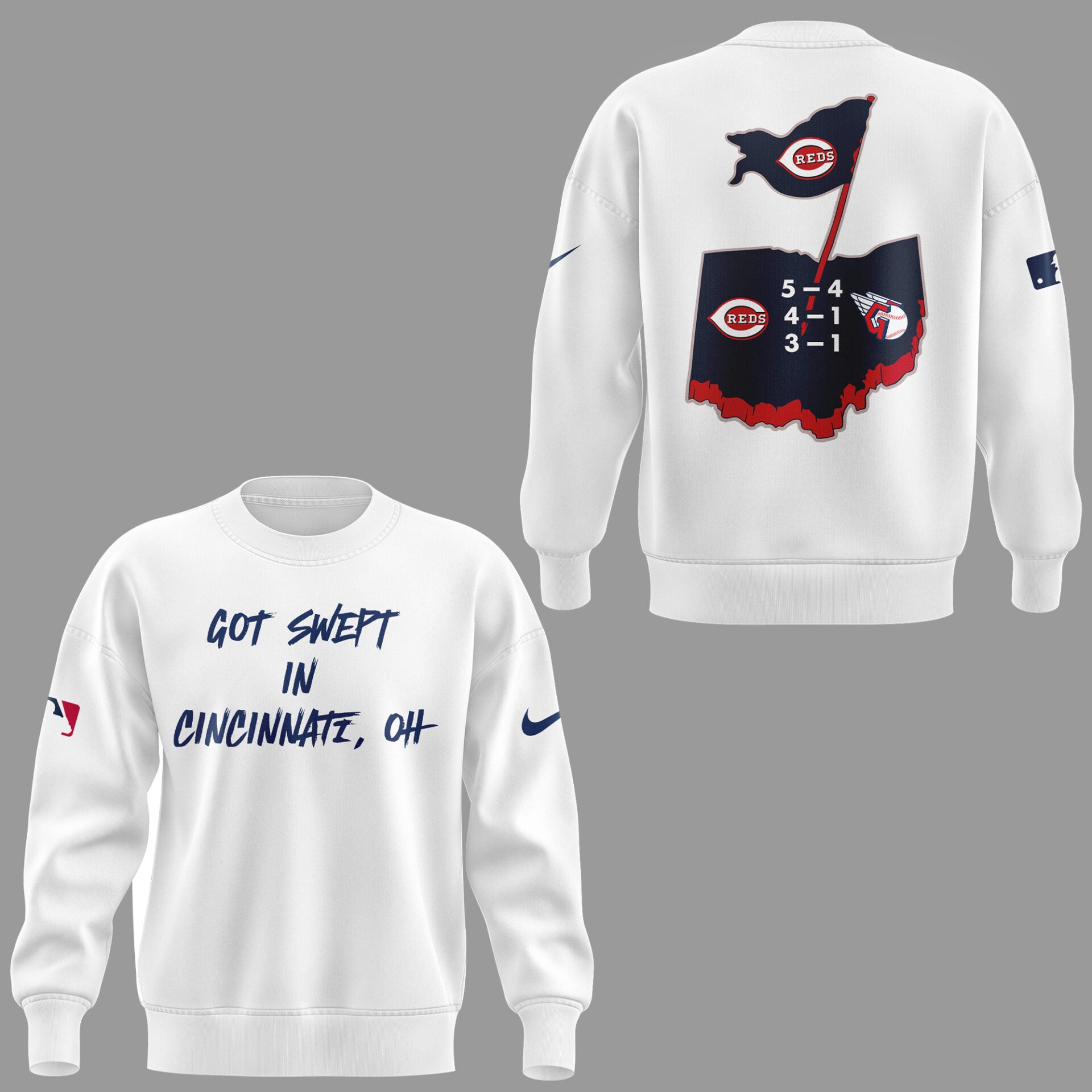 Cincinnati Reds "Got Swept In Cincinnati" 2025 Sweatshirt