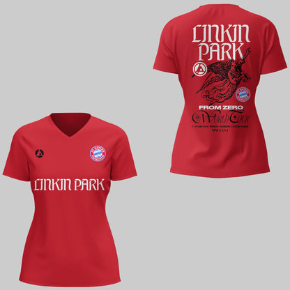Linkin Park “From Zero World Tour” x FC Bayern V-neck TShirt | ND48