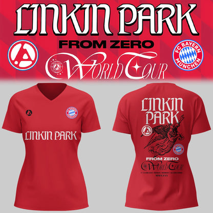 Linkin Park “From Zero World Tour” x FC Bayern V-neck TShirt | ND48