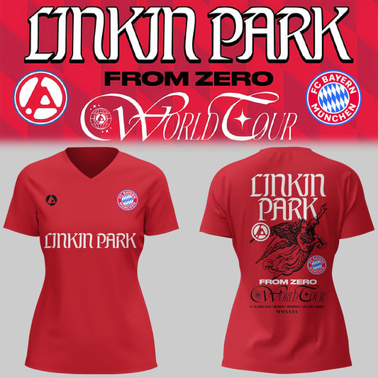 Linkin Park “From Zero World Tour” x FC Bayern V-neck TShirt | ND48