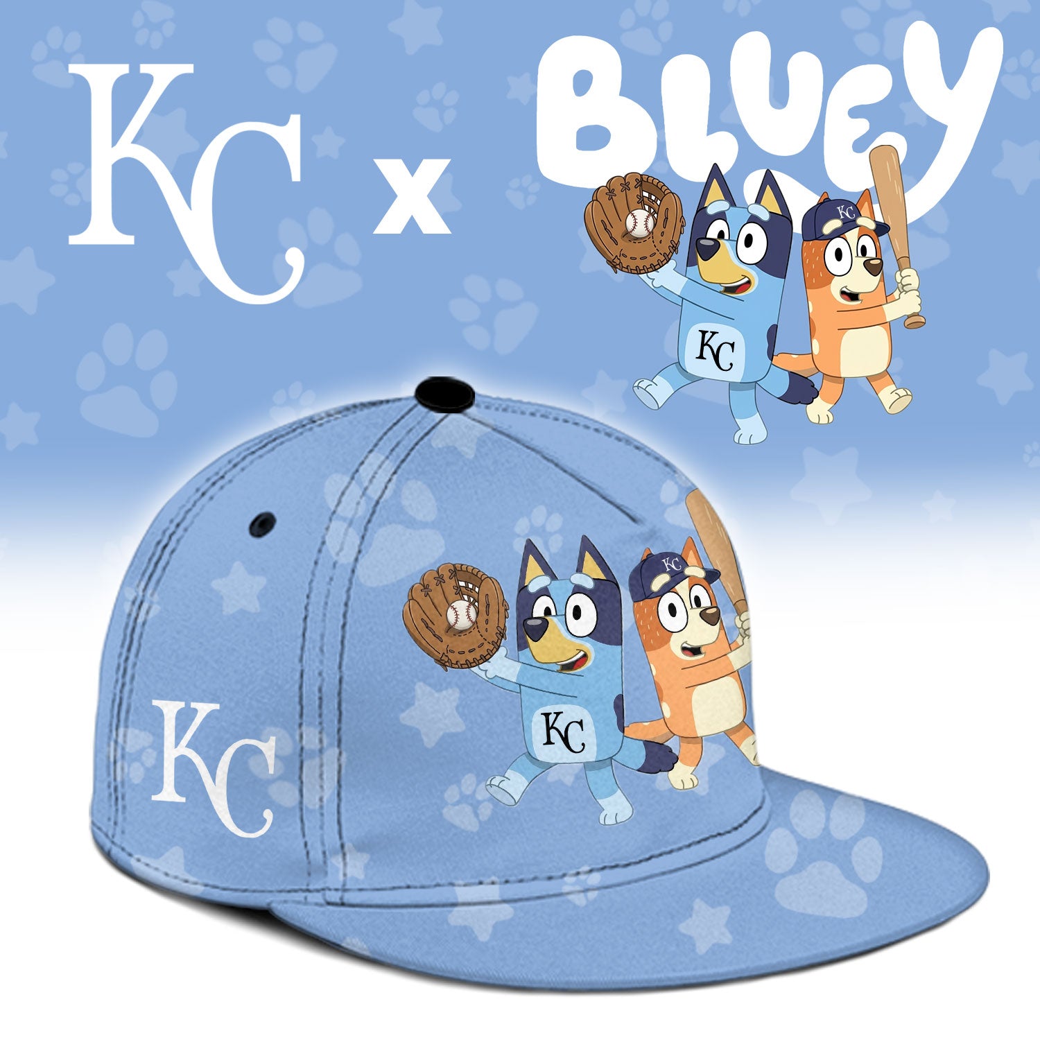 Kansas City Royals Bluey Night Game Limited Baseball Jersey