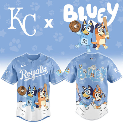 Kansas City Royals Bluey Night Game Limited Baseball Jersey