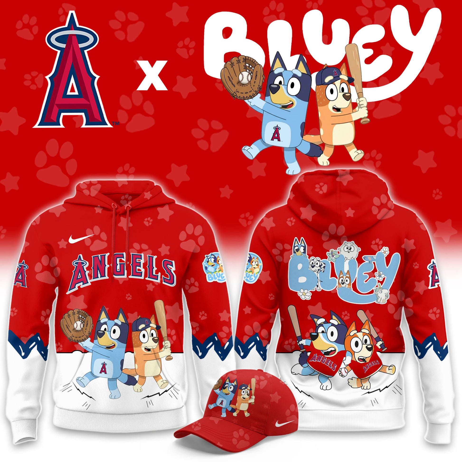 Los Angeles Angels Bluey Night Game Limited Hoodie