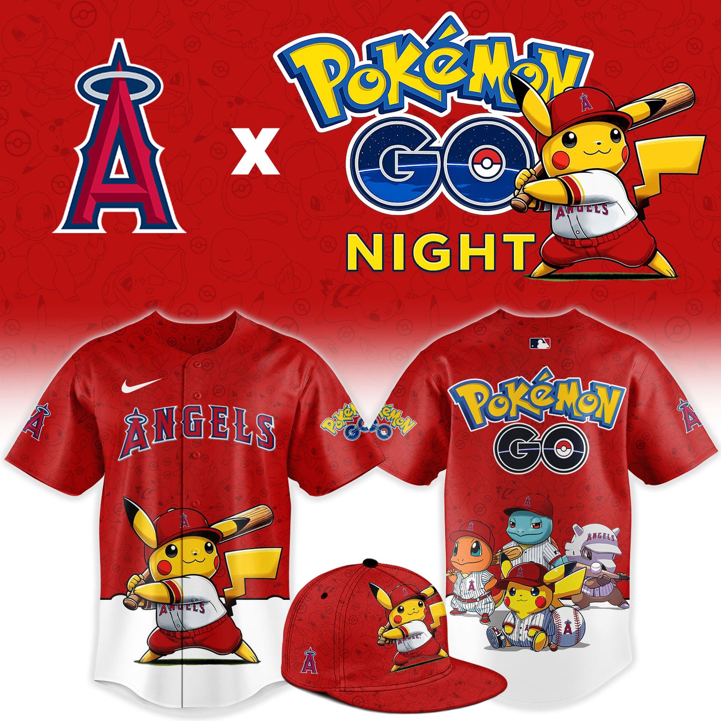 Los Angeles Angels Pokemon GO Night Limited Baseball Jersey