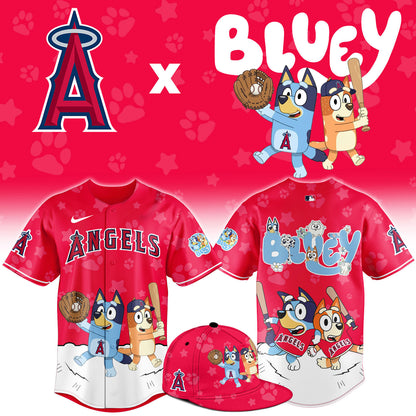 Los Angeles Angels Bluey Night Game Limited Baseball Jersey