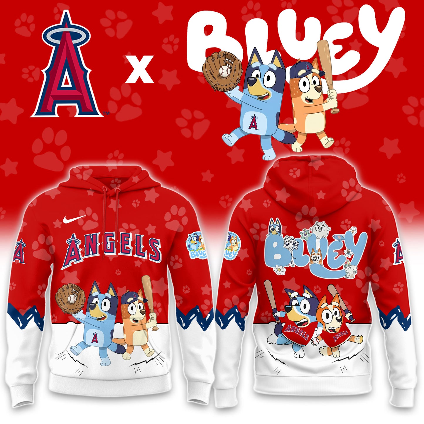 Los Angeles Angels Bluey Night Game Limited Hoodie