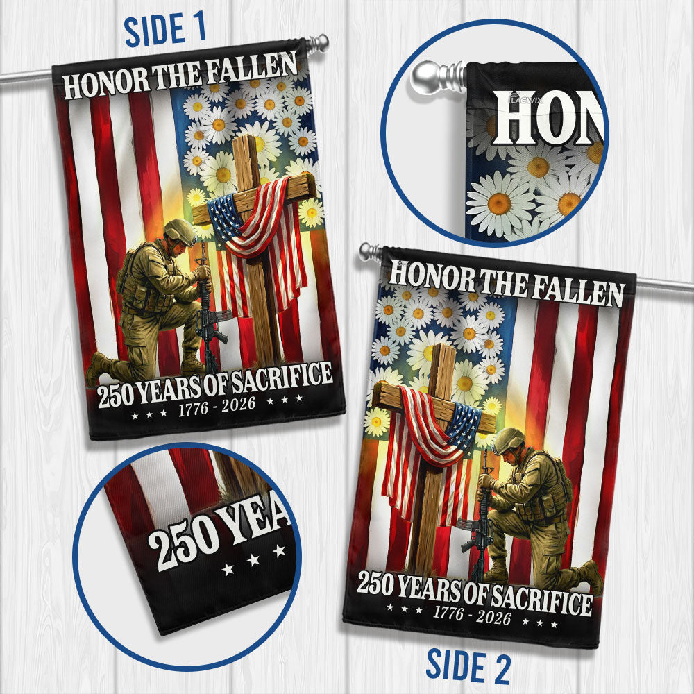 Honoring 250 Years of Sacrifice 1776 2026 Veterans Memorial Day Flag