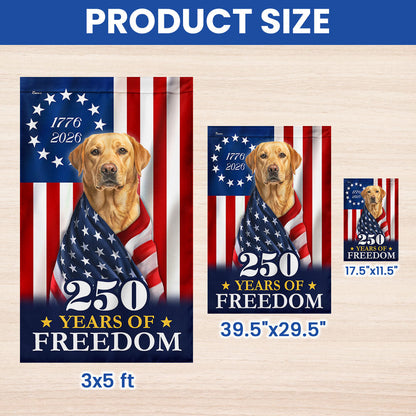Patriotic Labrador Retriever American Flag for 250 Years Anniversary