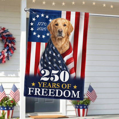 Flagwix Patriotic Dog American Flag, Golden Retriever 250 Years Flag