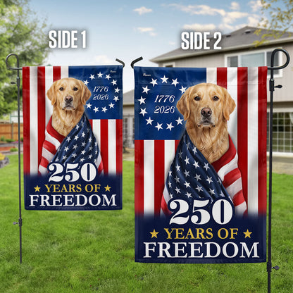 Flagwix Patriotic Dog American Flag, Golden Retriever 250 Years Flag