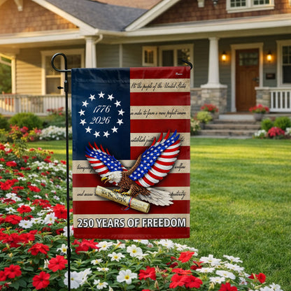 250 Years of Freedom Flag, We The People Patriotic 1776 2026 Flag Decor