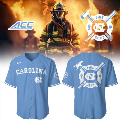 North Carolina Baseball x Firefighter Appreciation Night Jersey - North Carolina Tar Heels Shirt NC 19