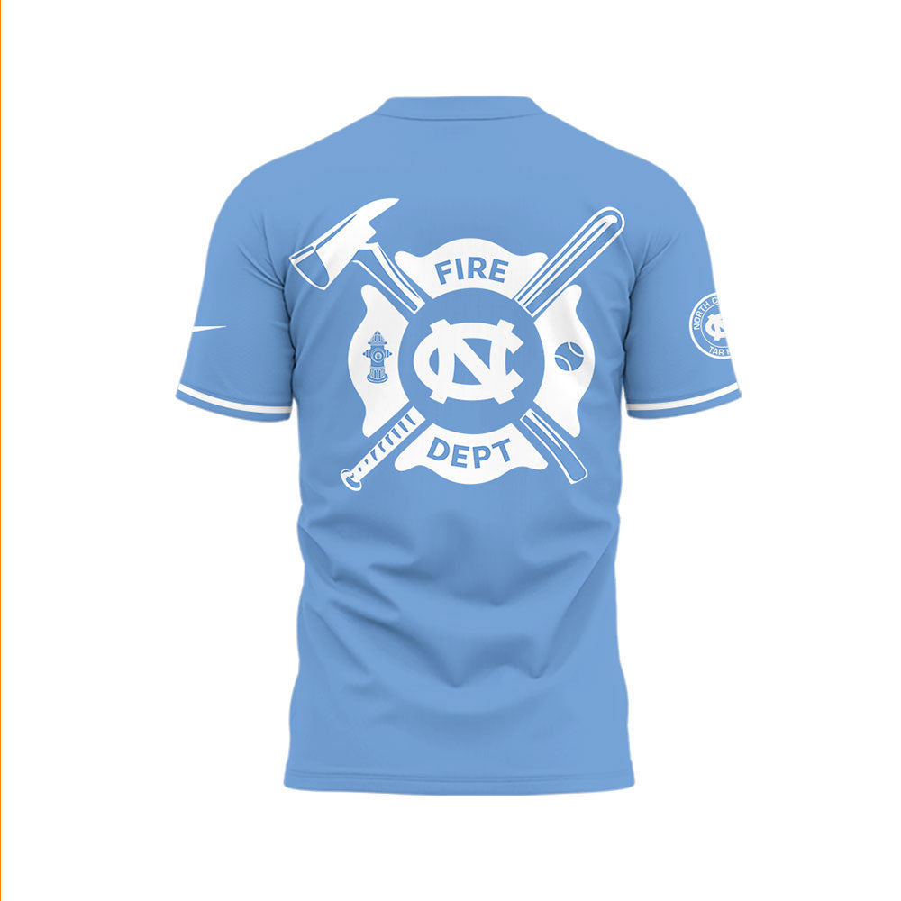 North Carolina Baseball x Firefighter Appreciation Night T-Shirt - North Carolina Tar Heels Shirt NC 20