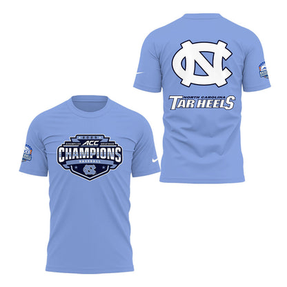 North Carolina Baseball x 2025 ACC Baseball Champions T-Shirt - North Carolina Tar Heels Shirt NC 02
