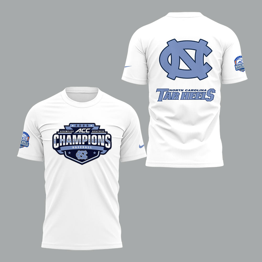North Carolina Baseball x 2025 ACC Baseball Champions T-Shirt - North Carolina Tar Heels Shirt NC 08
