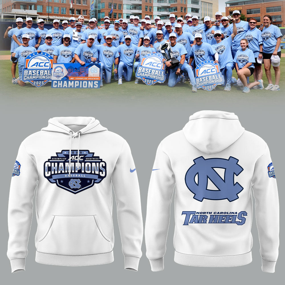 North Carolina Baseball x 2025 ACC Baseball Champions Hoodie - North Carolina Shirt NC 14
