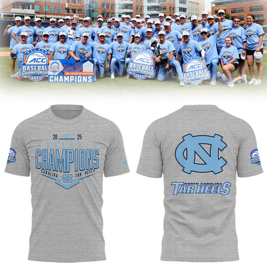 North Carolina Baseball x 2025 ACC Baseball Champions T-Shirt - North Carolina Tar Heels Shirt NC 07
