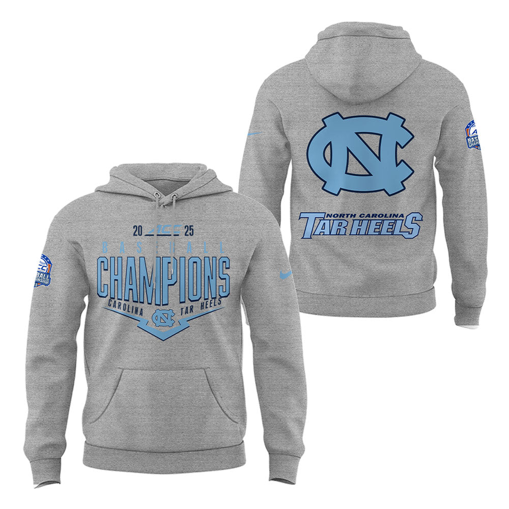 North Carolina Baseball x 2025 ACC Baseball Champions Hoodie - North Carolina Tar Heels Shirt NC 13