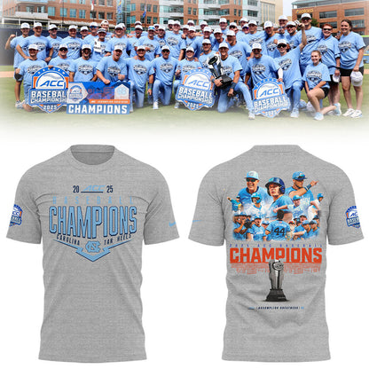 North Carolina Baseball x 2025 ACC Baseball Champions T-Shirt - North Carolina Tar Heels Shirt NC 06