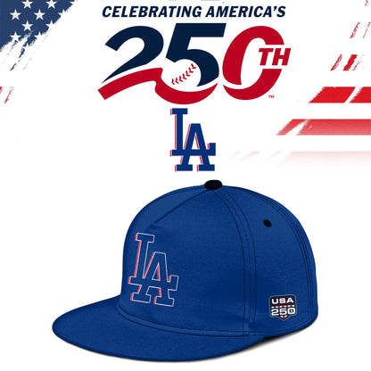 Los Angeles Dodgers USA 250th Anniversary Baseball Jersey And Cap