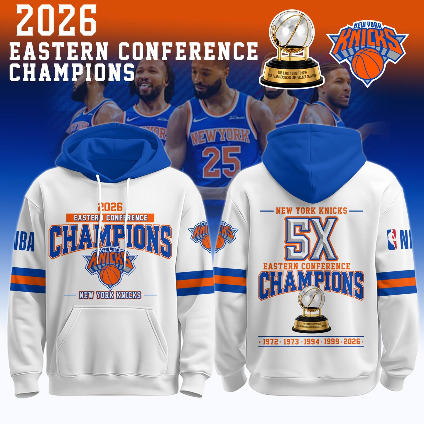 NEW YORK KNICKS 2026 Eastern Conference Champions Hoodie | SP39