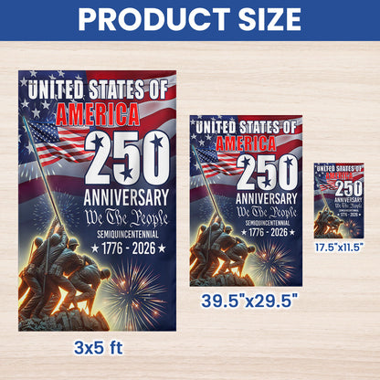 250 Years of America United States Semiquincentennial 1776 2026 We The People Patriotic Flag