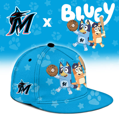 Miami Marlins Bluey Night Game Limited Baseball Jersey